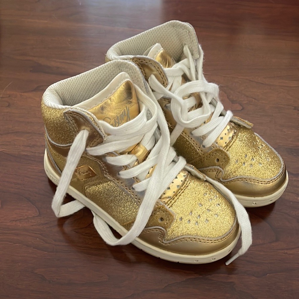 Gold sneakers